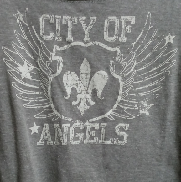 NWOT eye candy long sleeve crop tee top XL gray - Picture 4 of 4